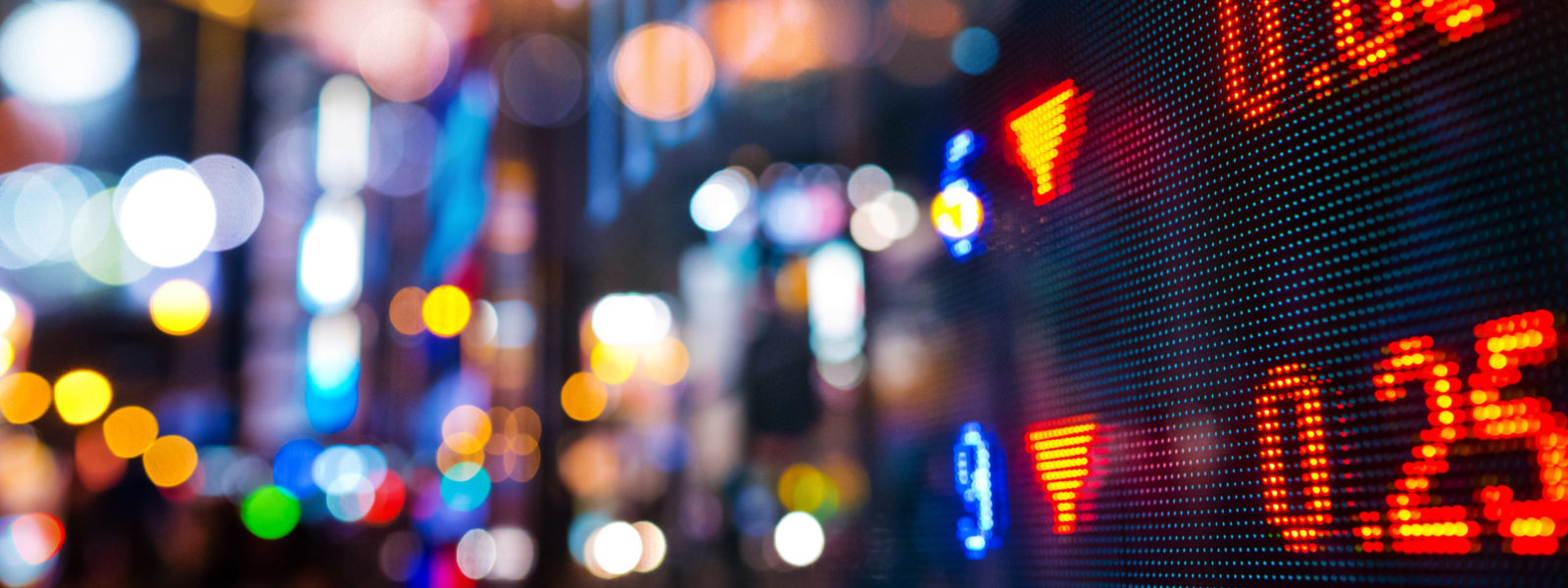 display stock market numbers in a street