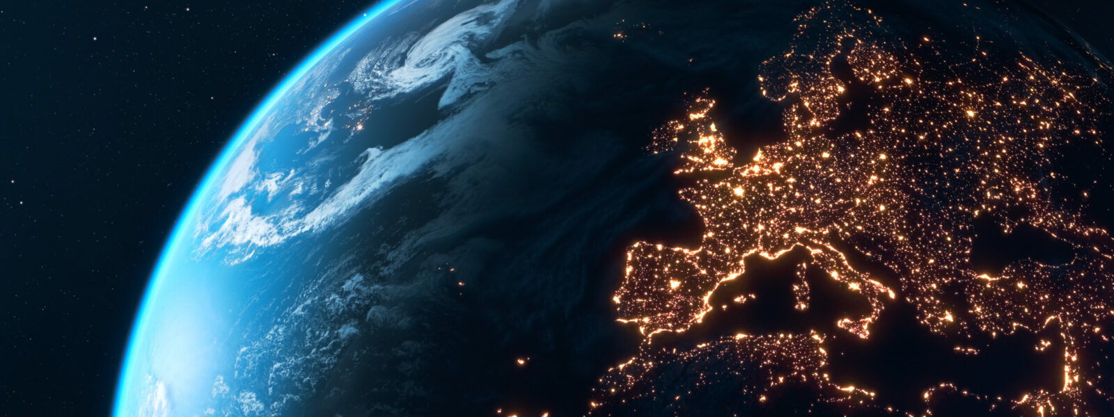 Planet Earth At Night – City Lights of Europe Glowing In The Dark