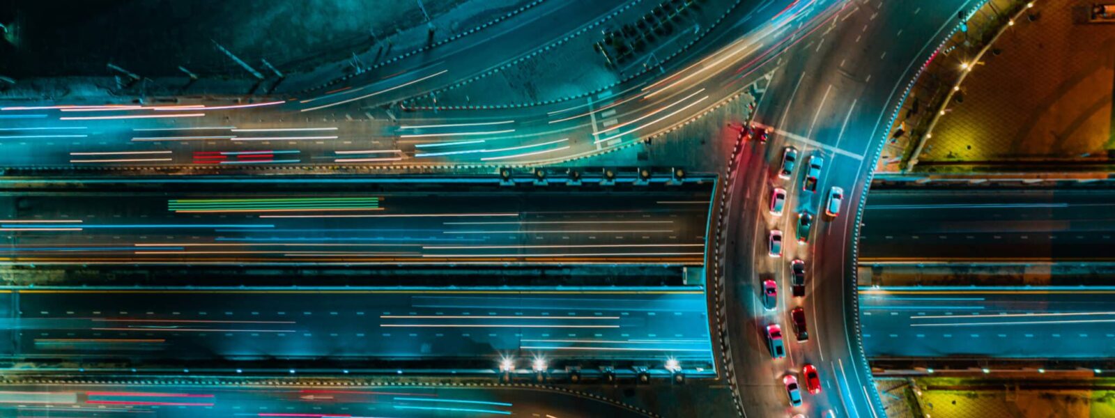 Road and Roundabout top view, Road traffic an important infrastr