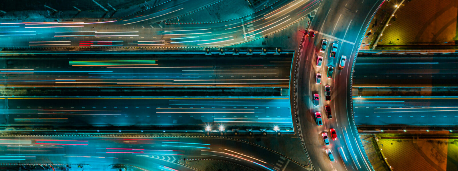 Road and Roundabout top view, Road traffic an important infrastr