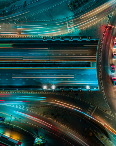 Road and Roundabout top view, Road traffic an important infrastr