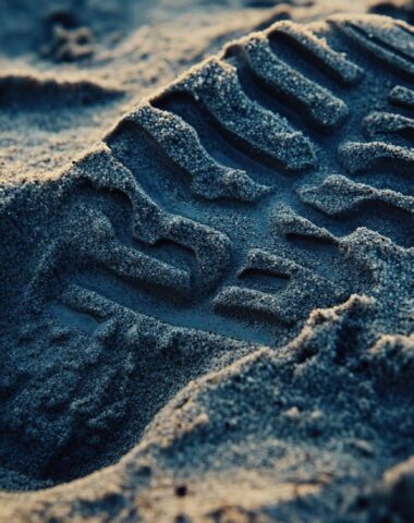 Astronaut footprint on the moon surface