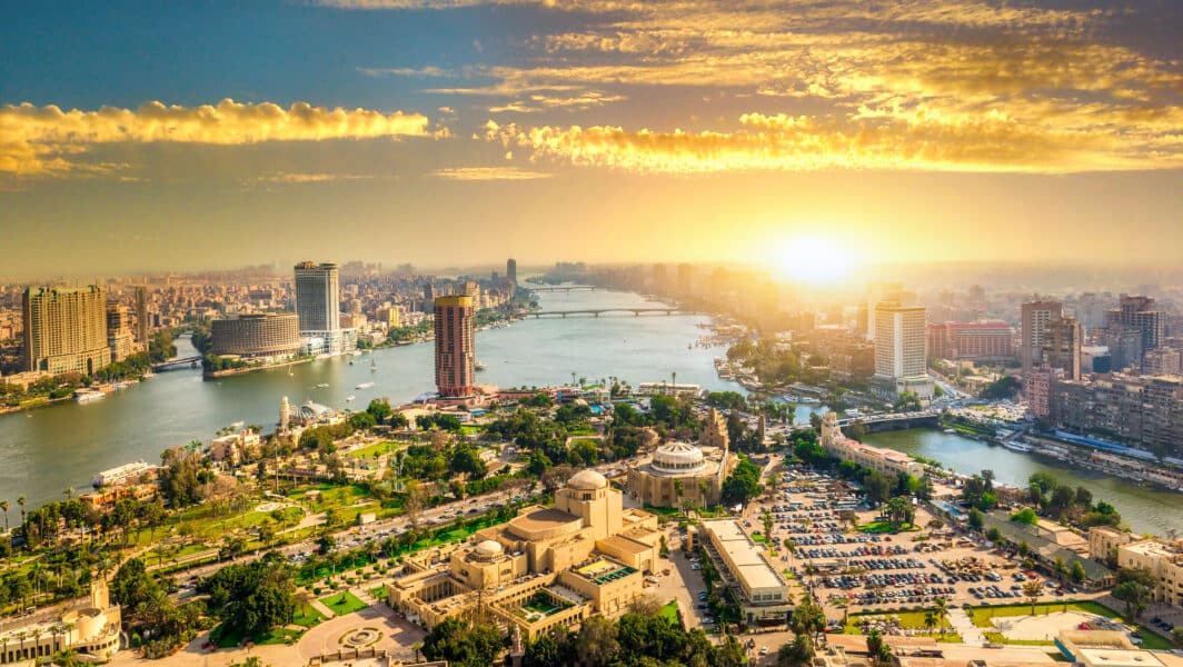 Sunset in Cairo city