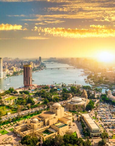 Sunset in Cairo city