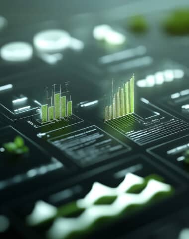 Digital farming, digital network, Iot, and AI biotechnology in agriculture and farming. Wide format. Hand edited generative AI.